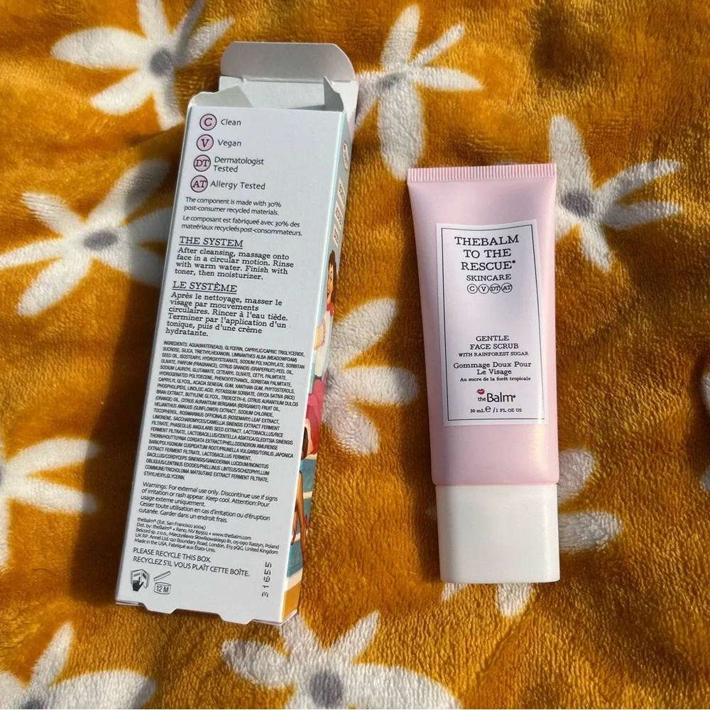 New NIB theBalm Rainforest Sugar Gentle Face Scrub To The Rescue Skincare